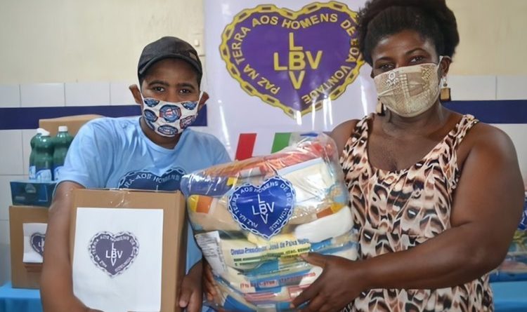 Famílias atendidas pela LBV em Lauro de Freitas receberão doações de alimento, itens de limpeza e de higiene pessoal hoje