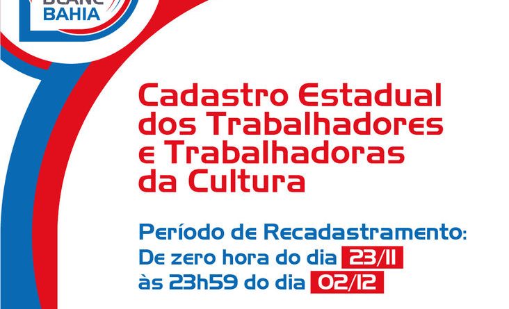 Aberta chamada para o recadastramento dos trabalhadores da cultura