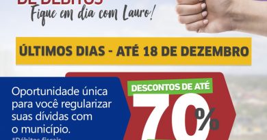 Contribuintes de Lauro de Freitas com dívidas inadimplentes têm até o dia 18 para garantir os benefícios do Programa de Regularização de Débitos Fiscais.