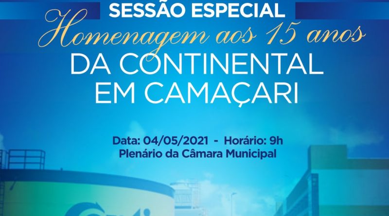 Camaçari: Sessão Especial homenageia 15 anos da Continental Pneus