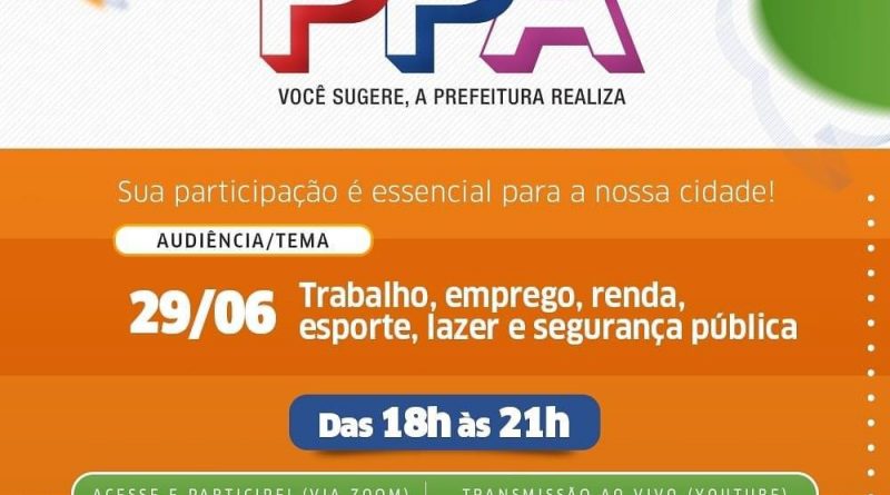 Lauro de Freitas: Trabalho, emprego, esporte e segurança pública serão temas discutidos na quarta audiência do PPA, nesta terça (29)