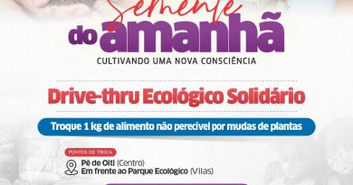 Lauro de Freitas: Drive-thru ecológico neste sábado (24) troca muda de plantas por alimentos para instituições beneficentes