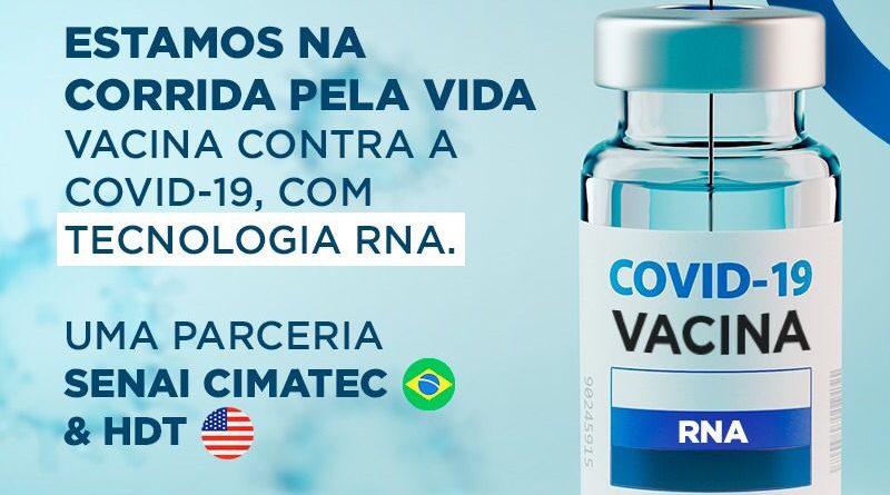 Brasil: SENAI CIMATEC desenvolve vacina em parceria com a HDT Bio Corp (EUA)