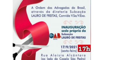 Justiça: A OAB Lauro de Freitas realizará inauguração da sede própria dia 17