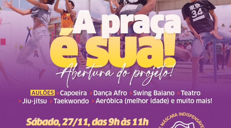 O Projeto “A Praça é Sua” marca a retomada das atividades na Estação Cidadania (PEC 3000), situada no Loteamento Pouso Alegre, na Itinga, durante toda a semana.