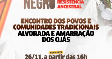 A Alvorada e Amarração dos Ojás ainda refletem a afirmação de existência dos adeptos do Candomblé no município. Em Lauro de Freitas existem mais de 400 terreiros registrados e mais de 80% da sua população é afrodescendente. Após a realização do evento tradicional, quem caminhar pelo Centro da cidade vai perceber que árvores locais estão adornadas com tecidos brancos, os Ojás, em sinal de consciência a pluralidade territorial. Novembro Negro O tema central das celebrações e atividades do Novembro Negro em Lauro de Freitas aborda neste ano “Territórios de Identidades: Resistência Ancestral”. Na programação do mês ainda será realizada, nesta quinta-feira (25), uma roda de capoeira com momento cultural, a partir das 18h, na Praça da Matriz, no Centro. A agenda especial segue com a Exposição de Moda da Estética Negra, no sábado (27), das 8h às 12h, na Ocupação Recanto da Vitória. No dia 29, será a vez do pré-lançamento do livro "Denegrir Educação e Relações Raciais'', através de live no canal da Prefeitura de Lauro de Freitas no YouTube, às 19h. Já no dia 30 será realizada uma Confraternização de Baianas de Acarajé, além do Lançamento da Cartilha do Centro de Referência Mãe Mirinha de Portão, às 18h, no Auditório Abdias do Nascimento, no Centro de Referência Mãe Mirinha de Portão.