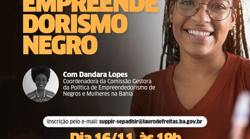 As inscrições para o curso, que faz parte da programação do Novembro Negro do município, são feitas via o e-mail suppir-sepadhir@laurodefreitas.ba.br.