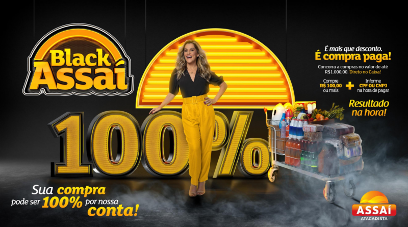 Entre 22 e 26 de novembro, serão sorteados R$ 1 milhão em compras no total; clientes que fizerem o cartão Passaí na data ganharão cashback especial