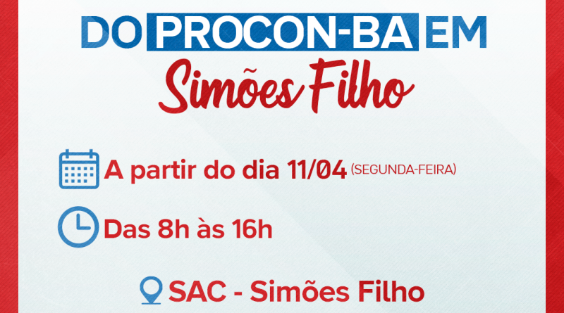 A partir da próxima segunda-feira (11), o atendimento no posto da Superintendência de Proteção e Defesa do Consumidor (Procon-BA).