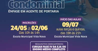 Com 40 vagas, a capacitação é destinada para estudantes da fase IV da Educação de Jovens e Adultos ou que tenham concluído o ensino médio.