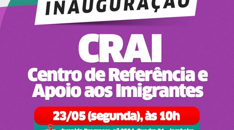 As ações de desenvolvimento social serão ampliadas em Lauro de Freitas com a inauguração, nesta segunda-feira (23), do Centro de Referência e Apoio aos Imigrantes (CRAI), às 10h.