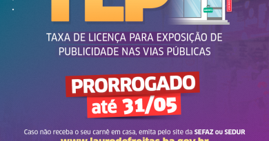 Contribuintes de Lauro de Freitas que precisam pagar a taxa de licença para exposição de publicidade em vias públicas e em locais expostos ao público, terão até o dia 31 de maio para realizarem o pagamento do tributo.