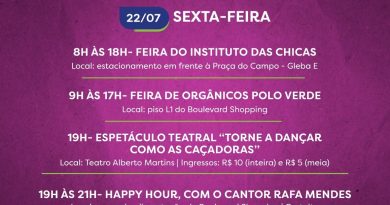 A Agenda Cultural desta semana conta com uma programação diversificada, com destaque para os espetáculos de dança, teatro e atrações musicais.