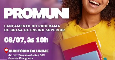 O Promuni, destinado à concessão de bolsas de estudo de 100% para cursos de graduação, é amparado na Lei Municipal nº 1.275/2007.