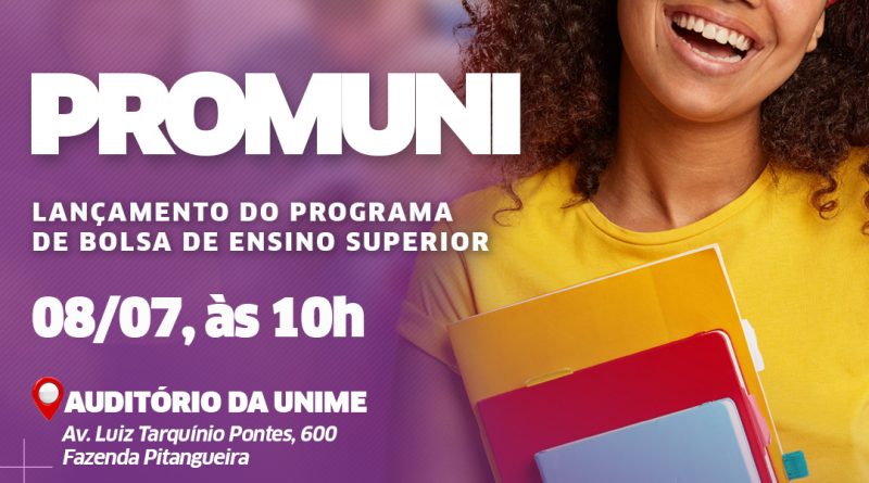 O Promuni, destinado à concessão de bolsas de estudo de 100% para cursos de graduação, é amparado na Lei Municipal nº 1.275/2007.