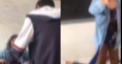 Em vídeo feito pelos alunos e publicado nas redes sociais, é possível ver que a professora se exalta após uma conversa com o estudante da turma F