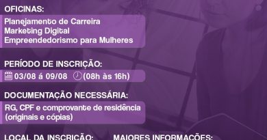 . O atendimento acontece das 8h às 16h, na sede da pasta, localizada na Rua Goiás, n.º 79, Edifício Abrantes, no Centro.