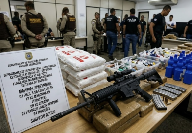 Rondesp prende homem com fuzil e grande quantidade de drogas em Salvador